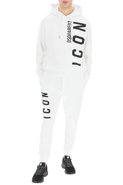 Shop Dsquared2 Icon Sweatpants In White,black