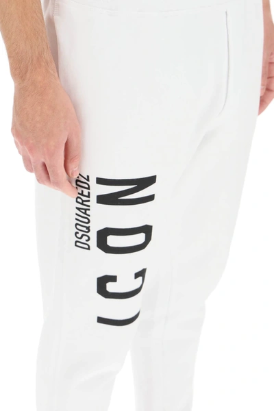 Shop Dsquared2 Icon Sweatpants In White,black