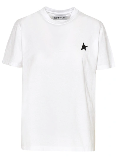 Shop Golden Goose White Cotton Star T-shirt