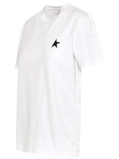 Shop Golden Goose White Cotton Star T-shirt