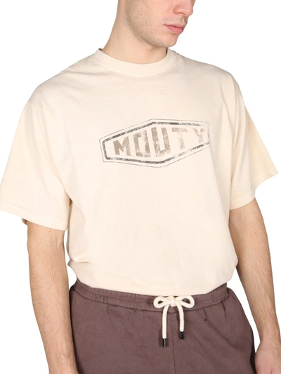 Shop Mouty "motors" T-shirt In White