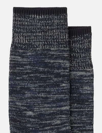 Shop Nudie Jeans Nudie Rasmusson Multi Yarn Socks In Navy Blue