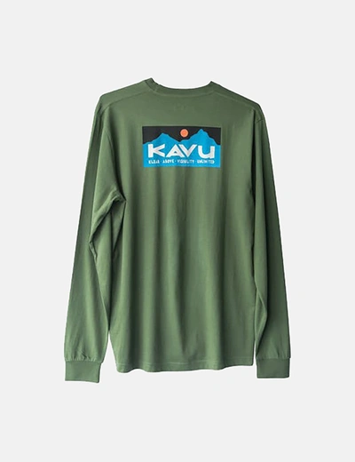 Shop Kavu Etch Art Long Sleeve T-shirt In Green
