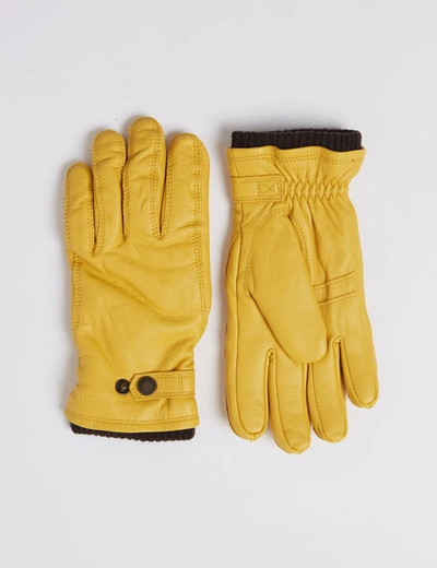 Shop Hestra Birger Gloves In Yellow