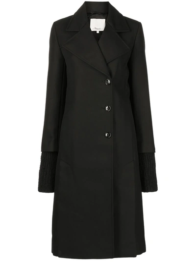 3.1 Phillip Lim Notched-collar Double-breasted Coat In Black