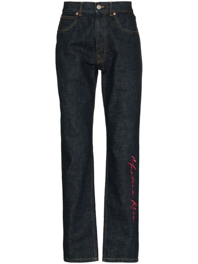 Shop Martine Rose Sodalite Straight-leg Jeans In Blue