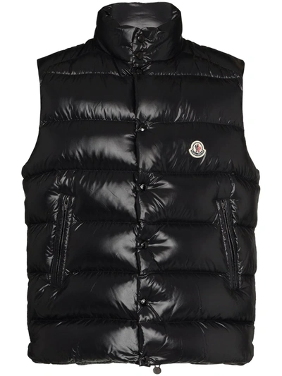 Shop Moncler Tibb Logo-patch Padded Gilet In Black