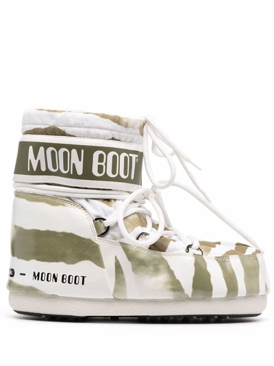 Shop Moon Boot Lab69 Mars Zebra-print Snow Boots In White