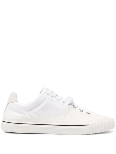 Shop Maison Margiela Logo-appliqué Low-top Sneakers In White