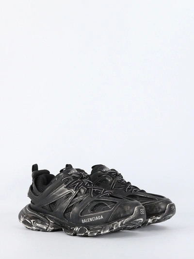 Shop Balenciaga Faded Black Track Sneakers