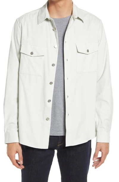 Shop Frame Long Sleeve Corduroy Button-up Shirt In Cream