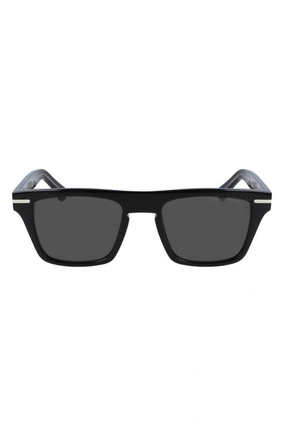 Shop Cutler And Gross 54mm Flat Top Sunglasses In Black/ Smoke