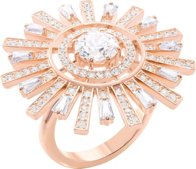 Swarovski Sunshine Cocktail Ring, Size 52 In Gold Tone,pink,rose Gold  Tone,white | ModeSens