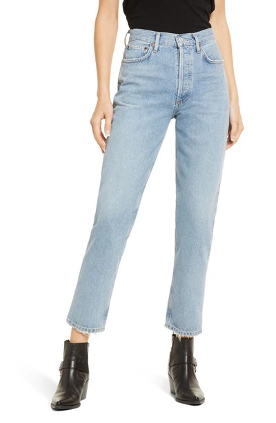 Shop Agolde Fen High Waist Relaxed Tapered Organic Cotton Jeans In Dimension