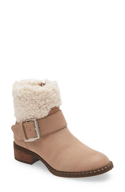 Shop Gentle Souls By Kenneth Cole Benton Slit Cozy Faux Fur Cuff Moto Boot In Mushroom