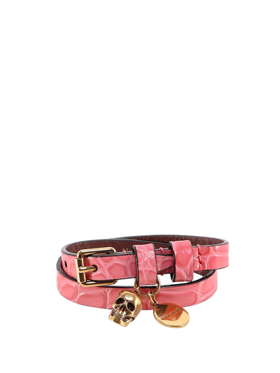 Shop Alexander Mcqueen Bracelet In Pink