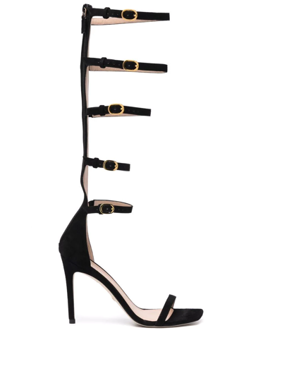 Shop Stuart Weitzman Nudistglam Gladiator Sandals In Black