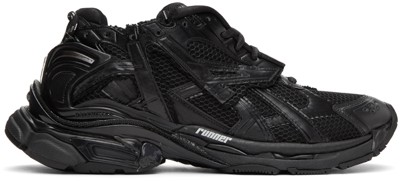 Shop Balenciaga Black Runner Sneakers In 1000 Black
