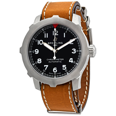 Shop Breitling Navitimer Super 8 B20 Automatic Chronometer 46 Mm Black Dial Men's Watch Ab2040101b1x1 In Black / Brown