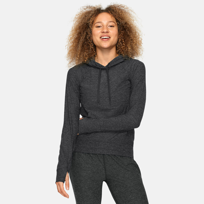 Shop Outdoor Voices Cloudknit Hoodie In Charcoal