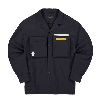 Shop A-cold-wall* Cuban Collar Long Sleeve Shirt In Black