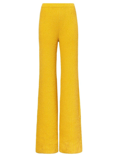 Shop Proenza Schouler Melange Boucle Knit Pants In Yellow