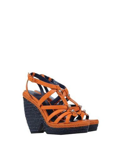 Shop Balenciaga Espadrilles In Orange