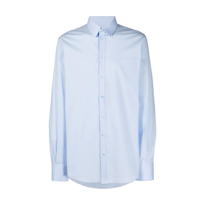 Shop Dolce & Gabbana Classic Formal Shirt/ciel In Blue