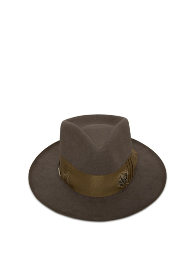 Shop Nick Fouquet Raven 3.0 Fedora Hat In Brown