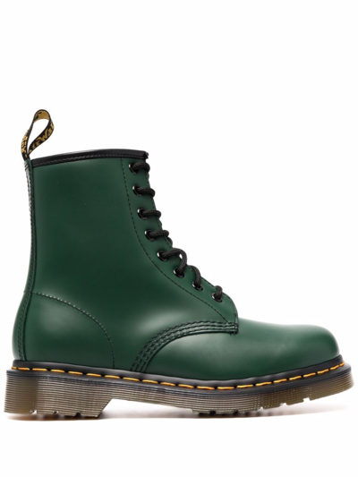 Shop Dr. Martens' Forest Green Lace-up Leather Boots