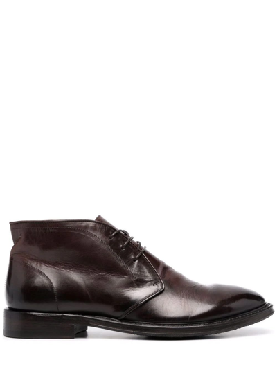 Shop Alberto Fasciani Brown Edison Derby Shoes