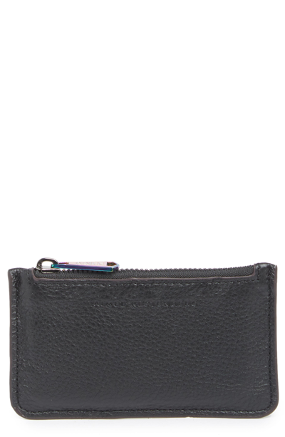 Shop Aimee Kestenberg Melbourne Leather Wallet In Black W/ Iridescent