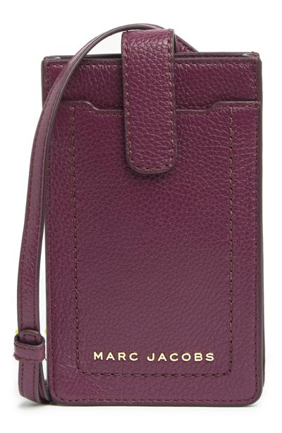 Shop Marc Jacobs Phone Crossbody Bag In Prune