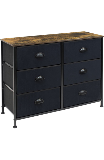 Shop Sorbus 6 Cube Drawer Chest Dresser In Black/ Brown