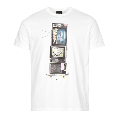 Shop Ps By Paul Smith Tvs T-shirt In White