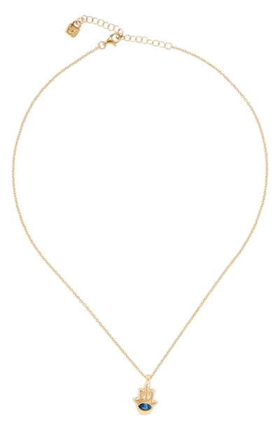 Shop Unode50 Give Me 5 Gold Plated Swarovski Crystal Hamsa Pendant Necklace