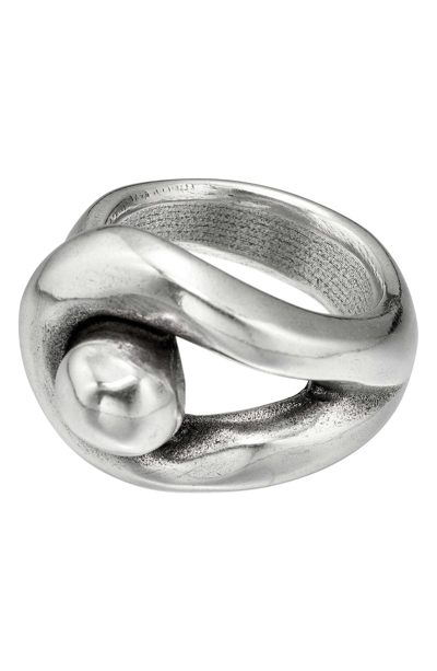 Shop Unode50 Ojal Silver Plated Ring