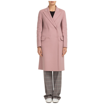 Shop Alberta Ferretti Women's Wool Coat In Pink