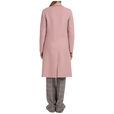 Shop Alberta Ferretti Women's Wool Coat In Pink