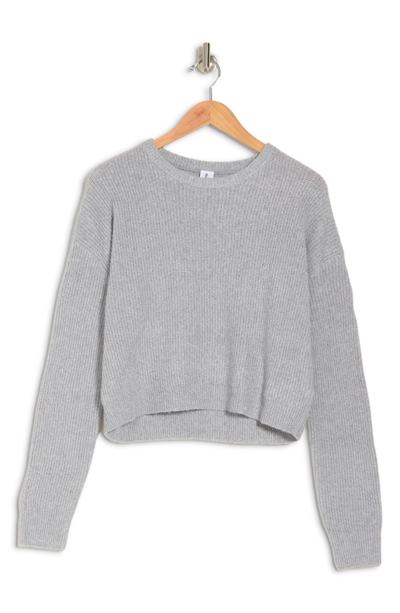 Shop Abound Cozy Recycled Knit Crew Neck Sweater In Grey Heather