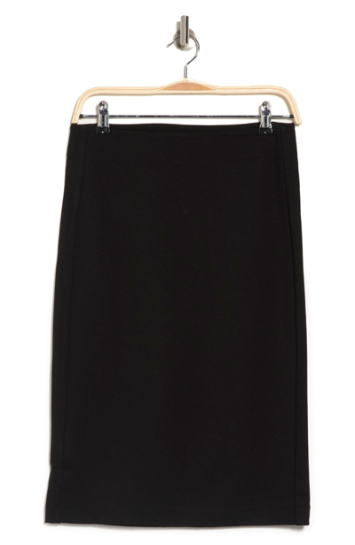 Shop T Tahari Pull-on Ponte Pencil Skirt In Black