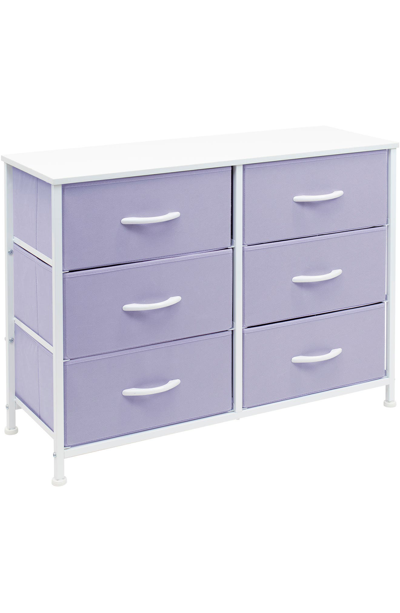 Shop Sorbus 6 Cube Drawer Chest Dresser In Purple