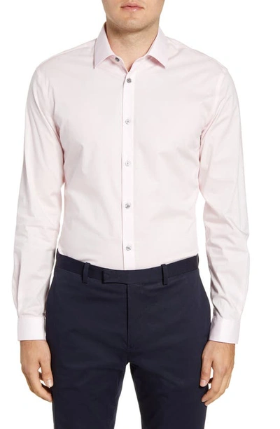 Shop John Varvatos Slim Fit Solid Dress Shirt In Pink Sand