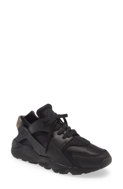 Shop Nike Air Huarache Sneaker In Black/ Black
