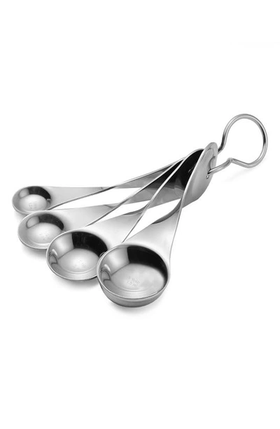 Nambe Twist Measuring Spoons In Silver