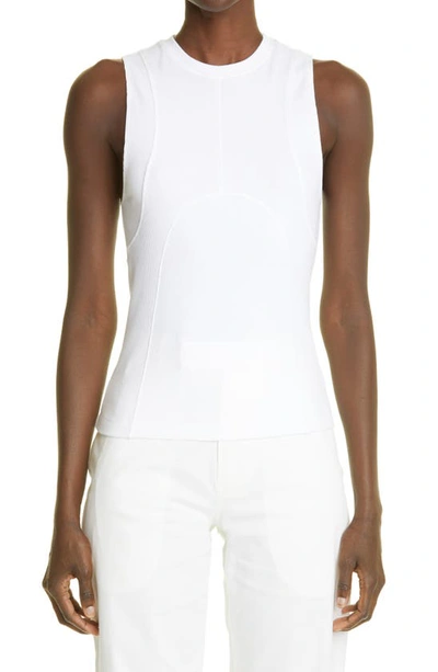 Shop K.ngsley Gender Inclusive Dani Rib Stretch Cotton Tank In White