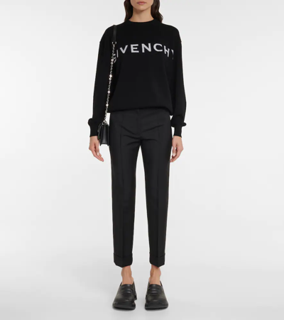 Shop Givenchy 4g Cashmere Sweater In Black/white