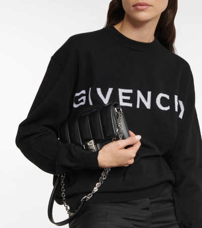 Shop Givenchy 4g Cashmere Sweater In Black/white
