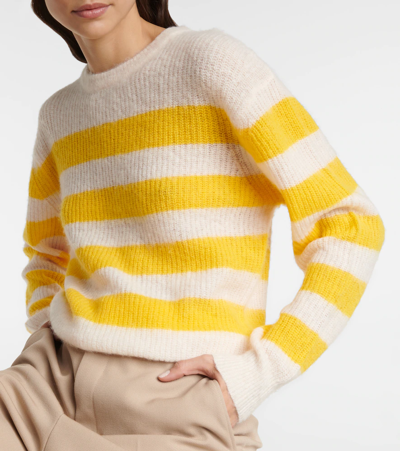 Shop Apc Lia Alpaca And Wool-blend Sweater In Ecru