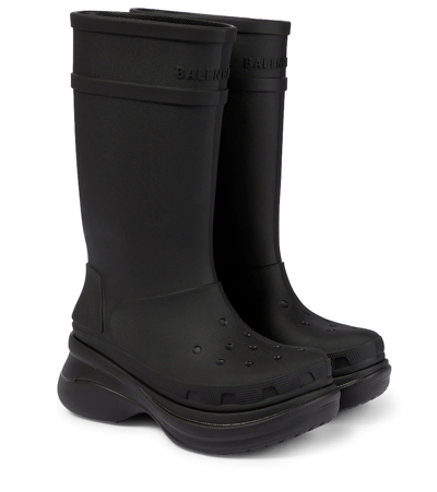 Shop Balenciaga X Crocs Rubber Boots In Black